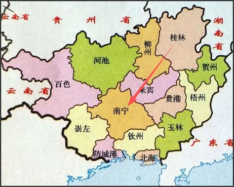 三震命 广西地圖